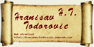 Hranisav Todorović vizit kartica